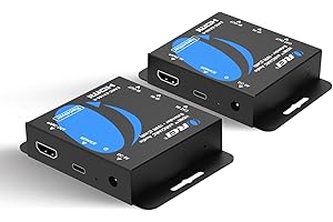 OREI eARC & SPDIF Audio only HDMI Extender Balun Over Single CAT5e/6/7 ARC Audio Return Channels Through HDMI Up to 165 Ft - PoC, CEC Contol