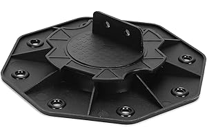 Eulenke Stilt Bearings Height Adjustable Pack of 10 Adjustable Foot 18-30 mm Plate Bearings - Stilt Bearing for Patio Tile Substructure Wood, WPC and Stone