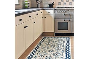 CREARREDA Tappeto cucina in vinile Passatoia cucina in vinile Tappetino da Cucina Antiscivolo Passatoia antiscivolo e lavabile in vinile 100% made in Italy