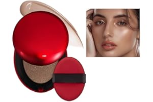SONGVISON Fondotinta Super Fit Cushion Texture leggera, finitura semi-opaca Copertura costruibile per 72 ore.impermeabile, trucco trasparente Red+Shell+Air si concentra sul mantenimento di un'ottima copertura