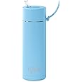 frank green 595ml/20oz Ceramic Insulated Water Bottle with Straw Lid, Stainless Steel, Triple Wall Vacuum – Sky Blue by frank green