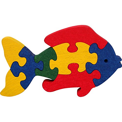 Musikid Wooden 3D Fish Puzzle Educational and Psychomotor Development for Children and Babies