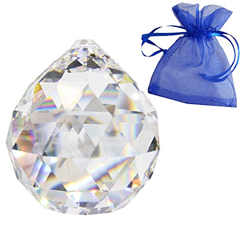Kristallkugel ø 40 mm im feinem Geschenkbeutel 30% Pbo Hochbleikristall Regenbogenkristall Kristall Kugel Fensterdeka Feng Shui Kristallglas