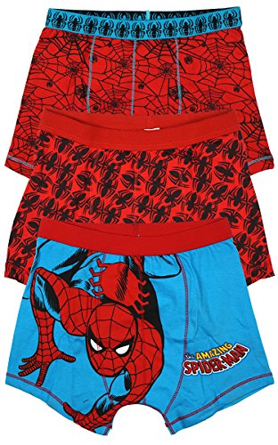 Niños Marvel Spiderman Paquete de 3 Bañador FIT Calzoncillos Ropa interior tallas desde 2A 12 años - Multicolor, 4-5 Years