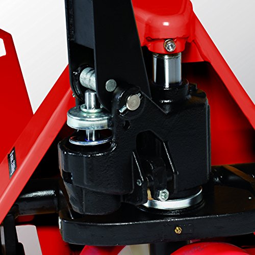 Stabilux Gabelhubwagen, Traglast 2500 kg, Gabellänge 1150 mm, Polyurethanräder, rot, 3 Jahre Qualitätsgarantie - 6