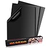 Poao Grill Matte Non Stick Bbq Grill Mat Set 3 Fda Zugelassen Wiederverwendbar Und Leicht Zu Reinigen