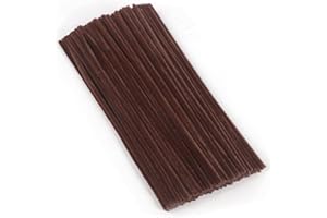 BICOOZZ Pfeifenreiniger Dunkelbraun 100 Stück, Pfeifenreiniger zum Basteln 30 cm x 6 mm, Pfeiffenputzerdraht Chenilledraht, Pfeifenputzer Biegeplüsch Basteldraht für DIY Art Craft Projekte, Dekoration