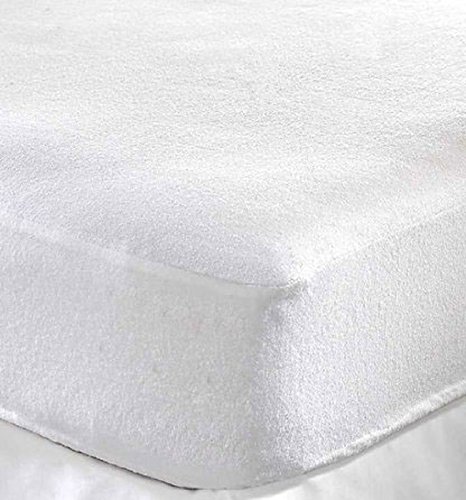 Terry Towelling Crib / Pram Fitted Sheet Mattress 80cm x 40cm White