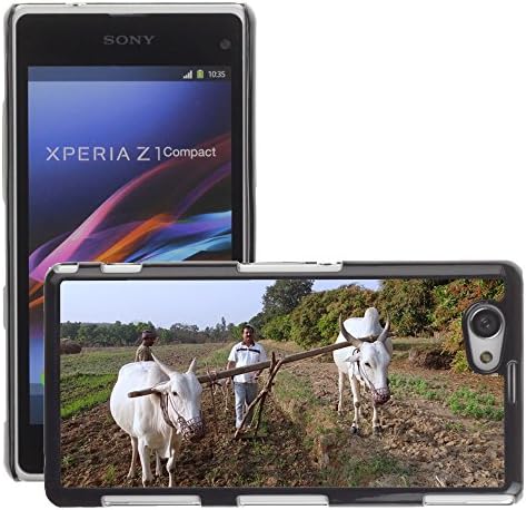 Super Stellar Slim PC Hard Case Cover Skin Armor Shell Protection // M00126092 Ox-Plough Tiller Ox Plough Farmer // Sony Xperia Z1 Compact D5503