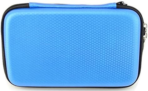 2.5 inch Waterproof Hard EVA Shockproof Carrying Case Pouch Bag for Samsung M3 Slimline 500GB 1TB 1.5TB 2TB USB3.0 /for Seagate Backup Plus Slim / Seagate Expansion / Western Digital WD My Passport Studio Ultra Slim Essential WD Elements SE Portable / for Toshiba Canvio Basics / Canvio Connect / Canvio Slim II / for Jackery,KMASHI,RAVPower,Anker, External Battery Charger / SanDisk USB Flash Drive Shuttle / Memory Card Slots / 2.5 inch Portable External Hard Drive HDD (Blue)