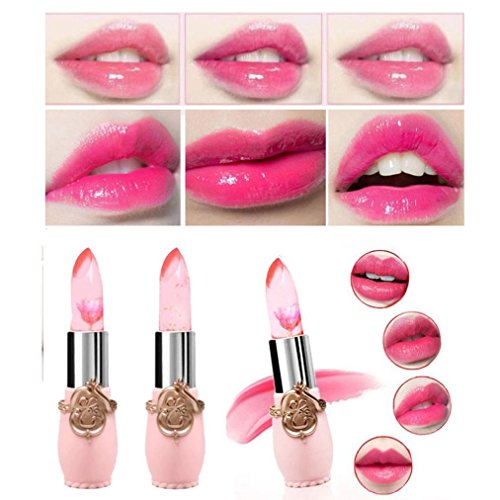 CINEEN Farbwechsel Lippenstift Jelly Lipstick Moisturizing Kristallgelee Lang anhaltende Lip Gloss - 2