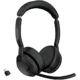 Jabra Evolve2 55 &ndash; Jabra Air Comfort kablosuz stereo kulaklık &ndash; g&uuml;r&uuml;lt&uuml; azaltma ve ANC mikrofonlar &ndash; MS Teams sertifikalı, di