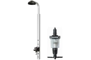 We Can Source It Ltd - Wall Mounted Aluminium Optic Brackets for 70cl/1 Litre Bottles with 50ml Solo Measures – Modern Bottle Stand for Home Bar Kitchen – Easy Wall Mount Installation - 1 Bottles Rack