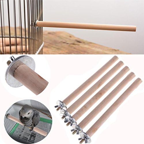 UPXIANG Pet Parrot Perch Birdcage Stands, Bird Perch Nature Wood Stand Toy Hanging Rack Perches Branch for Bird Cage (1.5*20cm)
