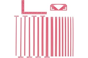 HOBBIESAY Total 18Pcs Outil de Reliure de Livre Outil de Scrapbooking Facile à Relier Règles en Forme de T Guide de Couverture de Livre pour la Fabrication de Livres avec Dos