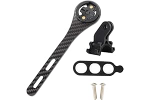 Topiky Bike Computer Mount, Carbon Fiber Road Bicycle Cycling Computer Holder Integrated Handlebar Stem Action Camera Bicycle Light Holder(for Bryton)