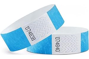 Europaband 1000 pulseras tyvek para identificación de eventos y fiestas – resistentes a los desgarros e impermeables (azul)