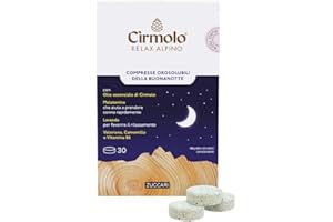 Zuccari Cirmolo Relax Alpino Integratore con Melatonina, Lavanda, Valeriana, Camomilla, B6-30 Compresse