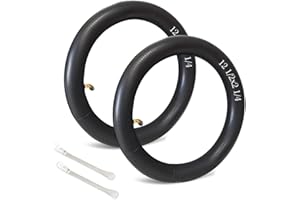 GIDWRIY 2 Pezzi Camera D'Aria Antiforatura 12 1/2 X2 1/4,Ruote Passeggino Cam con Valvola A Gomito,Doppio Spessore Ruote di Ricambio con Leve Di Montaggio per Scooter e Passeggino, Triciciclo