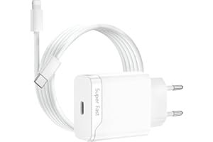 BERLS Cargador Carga Rapida para Phone 14, 14Pro, 14Pro MAX, 14 Plus, 13, 12, 11, SE, XR, X, XS, 8, 25W USB C Adaptador Pared con Carregador Enchufe Rapido