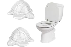 BOXOB 2stk Keramische WC-Schraubenabdeckungen Dekorativ, Süß Meeresschildkröte WC-Abdeckkappen Tier Toilettenschraube Badezimmer Deko Einfache Installation für Toilet Becken Basis Zubehör (Weiß)