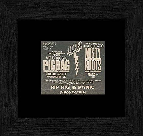 Pigbag Misty In Roots - Ace Brixton Dec Gigs 1982 Framed Mini Poster - 18x18cm
