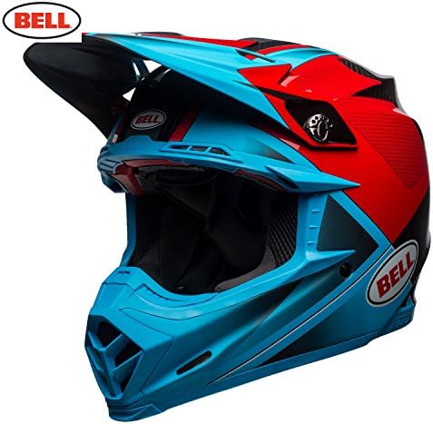 Bell Helmets Moto-9 Flex, Hound Cyan/Red, Size S