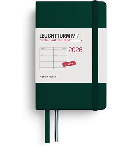 Planificateur A5 Leuchtturm1917 Agenda Semainier LEUCHTTURM1917 2025 - Format A5 Vert Forêt Avec Fermeture élastique Agenda A5 Leuchtturm1917 Planificateur A5 Leuchtturm1917 Agenda Semainier LEUCHTTURM1917 2025 - Format A5 Vert Forêt Avec Fermeture élastique Agenda A5 Leuchtturm1917