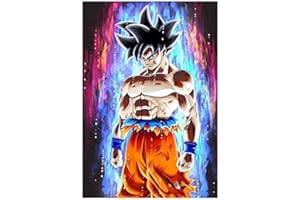 HUANNY Kits de peinture diamant pour adultes et enfants, peinture à strass ronde avec diamants, point de croix, art diamant et (Dragon Ball 30,5 x 40,6 cm)
