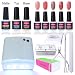 Gel Nail Starter Kit CLAVUZ Gel Nail Polish 5pcs Top and Base Coat Set 36W UV Nail Lamp Nail Remover Manicure Pedicure