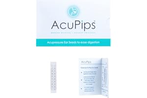 ACUPIPS Crystal Acupressure Ear Seeds to Ease Digestion & Bloating by The UK's Original Ear Seed Company. Ear Map, 20 Ear Seeds & Instructions. Acupuncturist Designed (Crystal)
