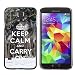 Produktbild Hülle Case Schutzhülle Cover Premium Case // Q01013267 keep calm and carry on 611 // Samsung Galaxy S5 S V SV i9600 (Not Fits S5 ACTIVE)