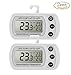 Produktbild Kühlschrank Thermometer, carryme Wasserdicht Digital Wireless Kühlschrank Gefrierschrank Thermometer Innen Temperatur Monitor mit Haken einfach zu Lesen LCD Display und max/min-Funktion von-20 bis 50 ¡æ (-4 bis 122 Fahrenheit), perfekt für Home Restaurants Bars Cafés, weiß