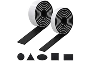 MICTER Feltrini Per Mobili, 2 Feltro Adesivo Rotolo, 5mm di Spessore(3 * 150cm+2 * 150cm) Antiscivolo, silenzioso, Feltrini Sedie Taglio Libero in Qualsiasi Forma, Feltro Adesivo con Adesione-Nero