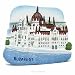 Produktbild Parlament von Budapest, Budapest, Ungarn Hun, Europa EU - 3D World Travel Harz handgefertigt Kühlschrank Magnet - Spielzeug, Souvenir, Memento, Geschenk, Sammlerstück