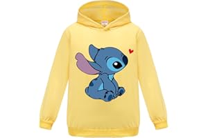 OAIXIUR Girls Casual Sweatshirts Kids Blue Cat Printing Hoodies Long Sleeve Hooded Tops