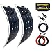 Produktbild giosolar Solar Panel 200 W (2 x 100 W) Flexible Solar Panel Kit Akku Ladegerät Monokristallines LED Controller komplett