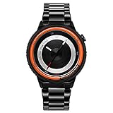 BREAK Edelstahlband Art und Weise sports analoge Quarzarmbanduhr der speziellen kühles Geschenk für Männer Frauen Uhr