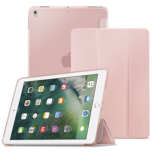 iPad Pro 10,5 Hülle, Infiland Ultra Smart Slim Lightweight TPU Schutzhülle Cover für Apple Neu iPad Pro 10,5" Display 2017(mit Auto Schlaf / Wach Funktion)(Rosa Goldene)