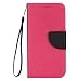 Produktbild Lonchee Acer Liquid Zest Z525 Wallet Tasche Brieftasche Schutzhülle ,Hit-Farbdesign Hochwertige PU Leder Folio Tasche Case Hülle im Bookstyle mit Standfunktion Kredit Kartenfächer (Rose rot / schwarz)
