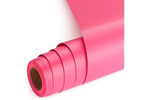 UIOK Vinyle Adhésif 12" x 15FT Permanent Vinyle Mat Rose Film Autocollant Rouleaux de Film en Vinyle pour Traceur Auto-adhésif pour Cricut Cutters et Autres Machines (Rose)