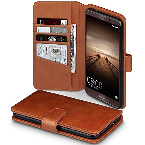 Huawei Mate 9 Funda Cartera de autentico cuero con compartimento para billetera - Co  ac