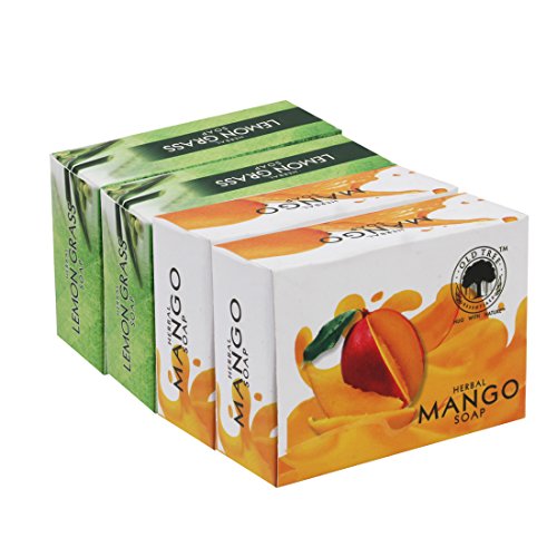 Old Tree Herbal Soap, Mango and Lemongrass, 120g (Pack of 4)