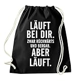 HASHTAGSTUFF® Turnbeutel mit Spruch / verschiedene Sprüche & Designs auswählbar / Beutel: Schwarz / Rucksack / Jutebeutel / Sportbeutel / Hipster