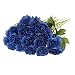 Produktbild Generic 20pcs Kunstblumen Rose Blüht Blumenköpfe Blumenstrauß Strauß Haus Hochzeit Partei Büro Geschenk Dekor - Blau