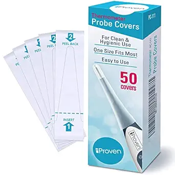 iProvn Best Disposable Probe Covers for Digital Thermometer, 50 Count - iProvn PC-111