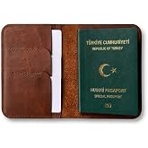 Oh Deer Leather Hakiki Deri Pasaport Kılıfı &ndash; Kart ve Kimlik B&ouml;lmeli Seyahat C&uuml;zdanı - Kahverengi