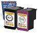 Produktbild 2er Set Druckerpatrone als Ersatz für HP 901 XL 901xl Schwarz Black BK Color Farbig für HP 901XL OfficeJet J4500 J45600 J4624 J4660 J4680