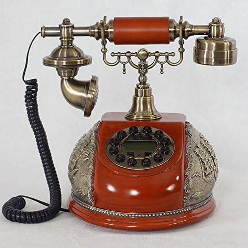 BBIAY Retro Craft Home Desk Phone Antique Style Caller ID Personalized Bedroom, Living Room Decorations, With Push Buttons
