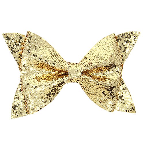 Clest F&H Cute Bow Shining Butterfly Hair Clip Sequin Bow Baby Toddler Kids Head Hair Acessories For Girls